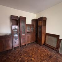 Mobile da salotto antico in legno con vetrine – st