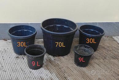 5 secchi vasche fioriere 70 L +30l+9L