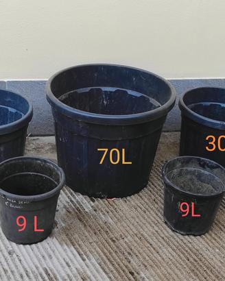 5 secchi vasche fioriere 70 L +30l+9L
