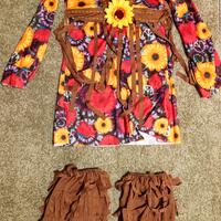 Vestito carnevale Hippie bambina 
