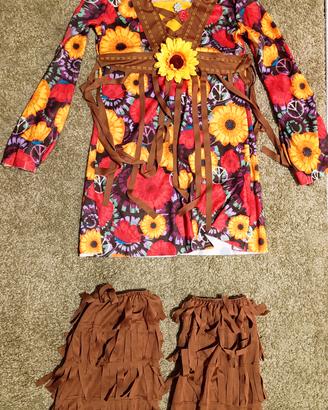 Vestito carnevale Hippie bambina 