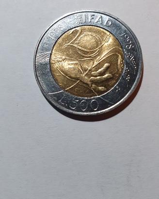 Moneta lire 500 Anno 1998 IFAD