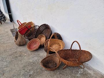 cesti vari in vimini