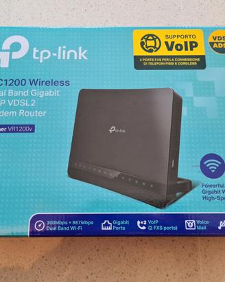Modem Router Wi-Fi VDSL2 TP1200 Dualband telefono