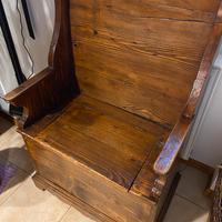 VETRINA E CASSA PANCA IN LEGNO