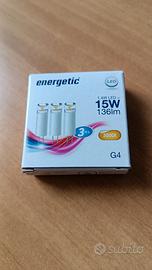 3 Lampadine LED G4 1,4W = 15W 136lm 3000K Nuove

