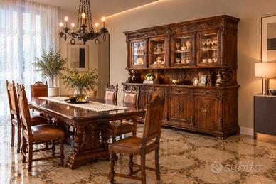 Sala da pranzo  in noce massiccio