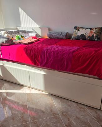 Letto FLEKKE Ikea, con casetti e 2materassi