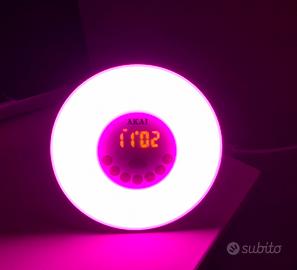 radio sveglia multicolor e multifunzione 