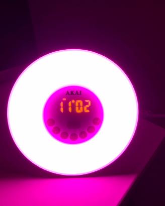 radio sveglia multicolor e multifunzione 