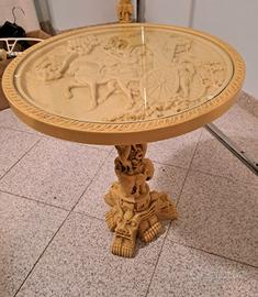 coppia tavolino colonnina vintage