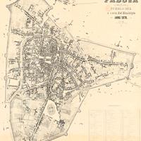 Mappa Pianta della città di Padova 1878 140x100