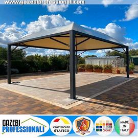 Padiglione gazebo copertura CERTIFICATO tetto PVC