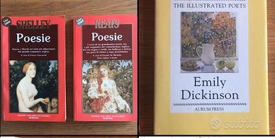 3 libri poesia inglese - Shelley Keats Dickinson