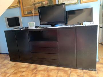 CREDENZA MODERNA NERA LUCIDA