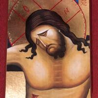 Icona su tavola di legno