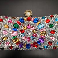 borsetta con strass colorati 