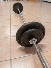 Bilanciere dritto 15kg + 30kg di dischi in ghisa