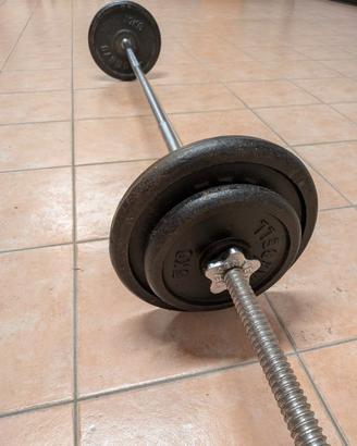 Bilanciere dritto 15kg + 30kg di dischi in ghisa