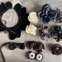 Lotto accessori fiori colletto papillon merceria