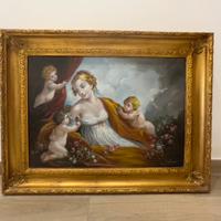 Dipinto originale olio su tela Allegoria, Vigliero
