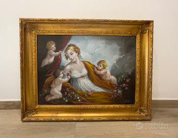 Dipinto originale olio su tela Allegoria, Vigliero