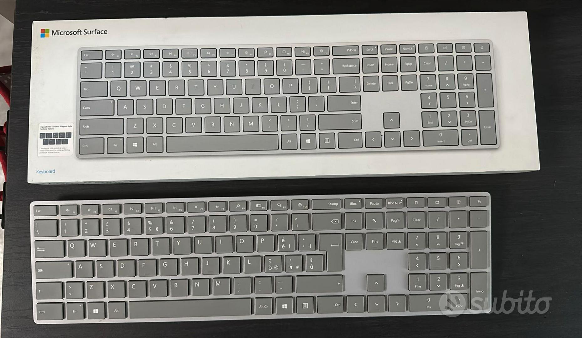 Tastiera Microsoft Surface - Layout Italiano QWERTY, Bluetooth, Platinum - Foto 9