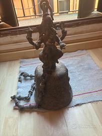 Campana da tempio hindi Ganesha in ottone o bronzo