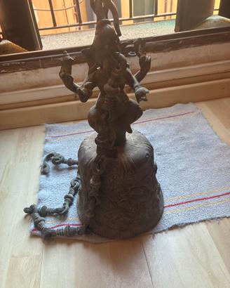 Campana da tempio hindi Ganesha in ottone o bronzo