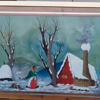 Quadro 50x70 paesaggio invernale