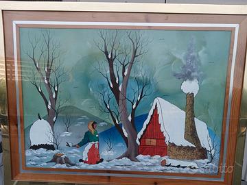 Quadro 50x70 paesaggio invernale