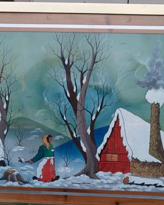 Quadro 50x70 paesaggio invernale