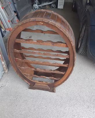 botte portabottiglie in legno