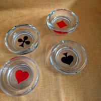 Ceneriere in vetro serigrafate poker