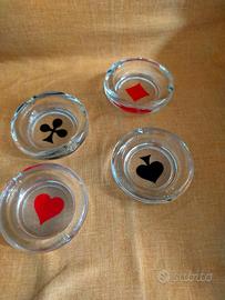 Ceneriere in vetro serigrafate poker