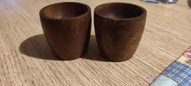 Coppia porta uova vintage teak sweden