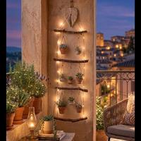 Scaletta decorativa rústica porta asciugamani 