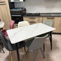 Tavolo brot effetto marmo 120x70