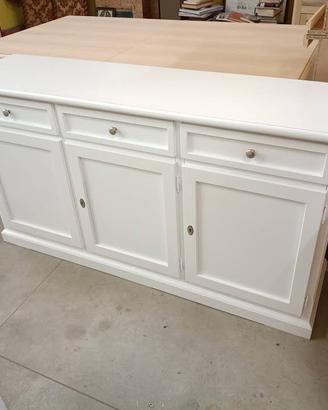 Credenza a 3 Porte Laccata Bianca Nuova