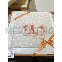 COPERTA LETTINO ANNEGEDDES 100 X 150 BIANCO ROSA N