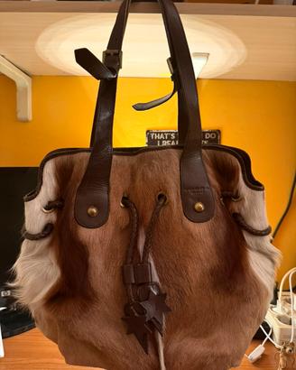 Borsa vintage tosca blu