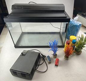 Acquario completo di filtro 