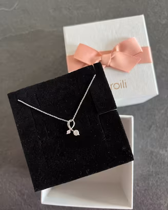 Collana stroili in Argento 925 e zirconi - nuova