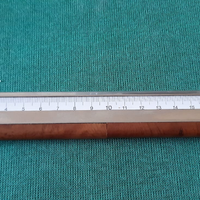 Fermacarte in acciaio con inserto in radica