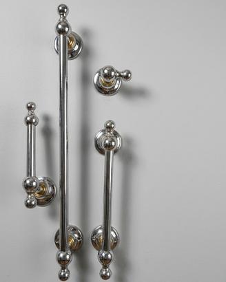 Set 4 accessori bagno cromato/oro