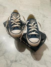scarpa bassa converse tg 32 colore blu