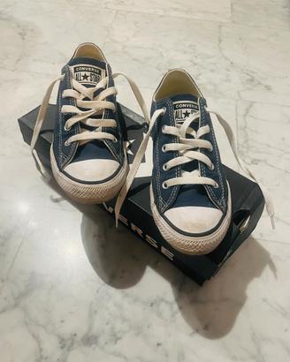 scarpa bassa converse tg 32 colore blu