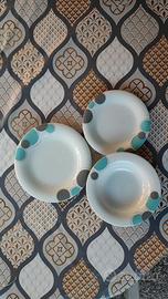 Servizio piatti ceramica decorata