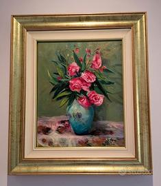 Oleandri rosa in fiore 40x50 cm