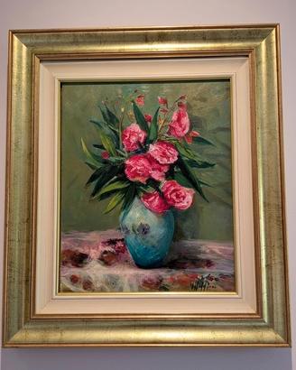 Oleandri rosa in fiore 40x50 cm